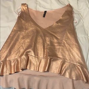 gold Zara top